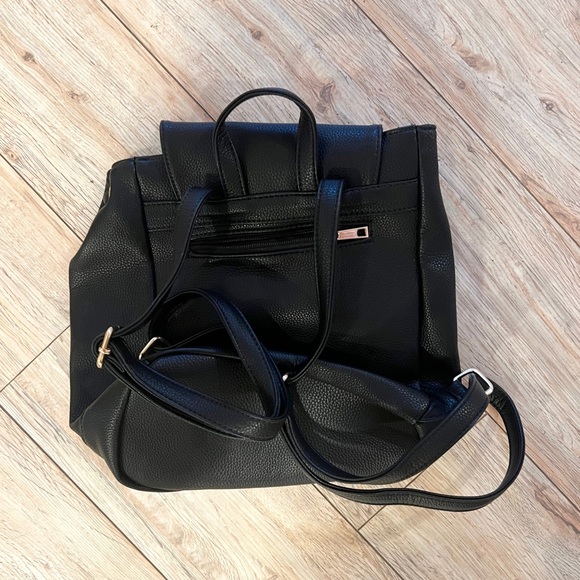 Black Nasty Gal Faux Leather Mini Backpack - Picture 3 of 5